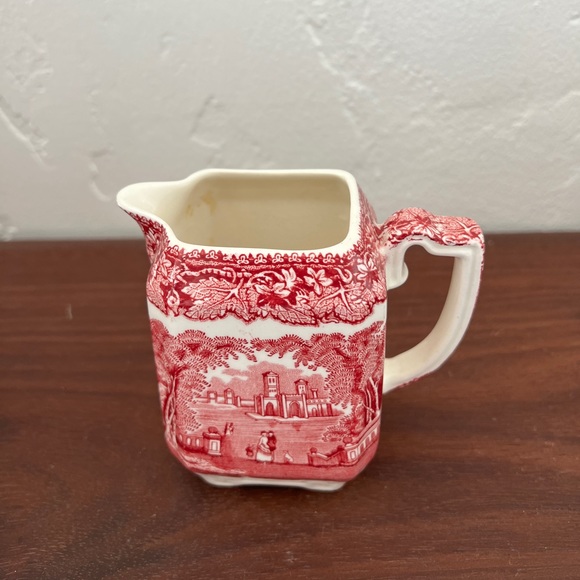 Mason’s Vista Pink Square Creamer vintage ironstone English China transferware - Picture 4 of 10